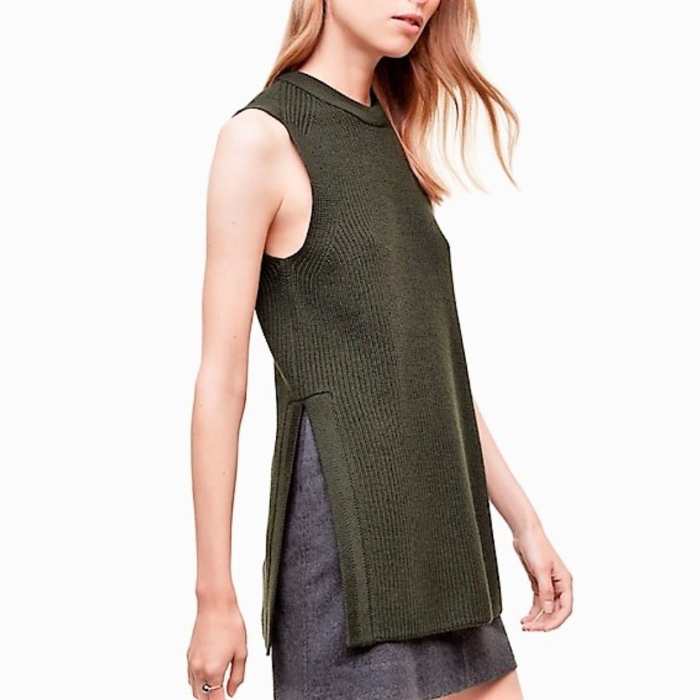 NWOT Wilfred Palmier Tunic Sweater Khaki Green XXS